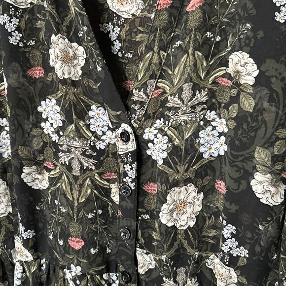 TORRID Outlander Lexie Hi-Lo Babydoll Tunic Sz 2X Sheer Dark Romantic Whimsy - Picture 3 of 9